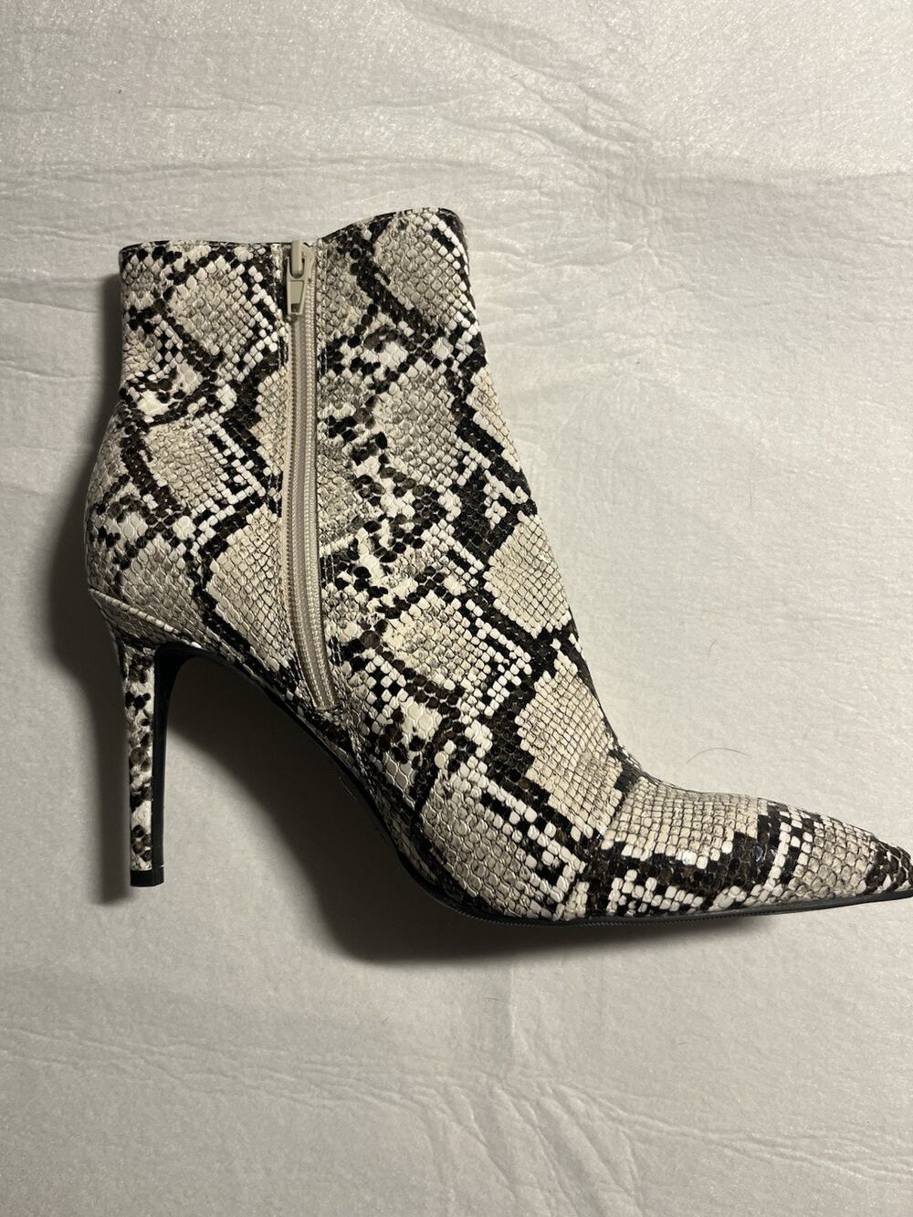 Thalia Sodi Rylie Womens 10M Snake Print Ankle Boots Pointed Toe Stiletto Zip